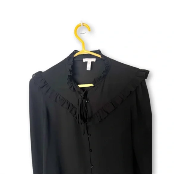 Leith Tie Neck Ruffle Top - Picture 5 of 5